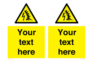 Custom warning Arc flash